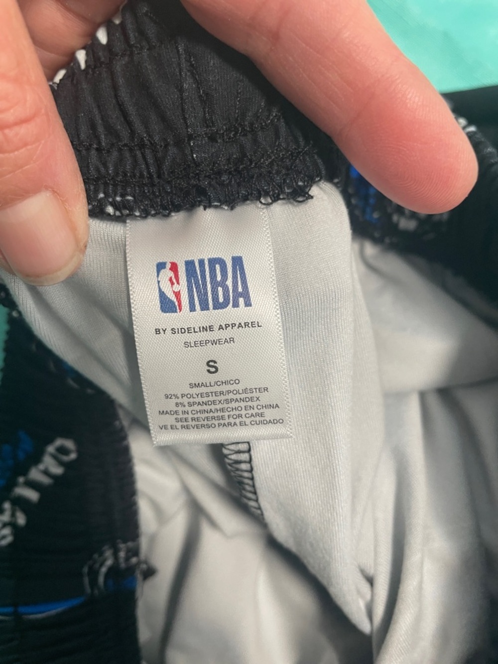 NBA Dallas Mavericks Black & Blue Logo Joggers - Picture 4 of 4